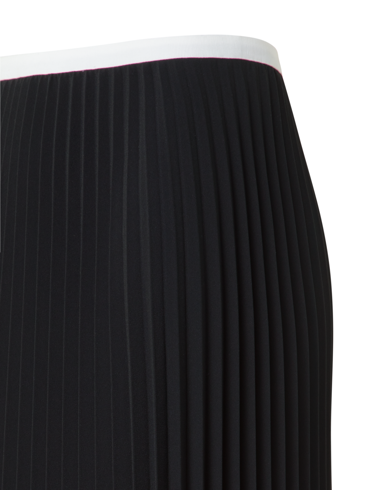 Designer Plissé Midi Skirt - black - neutral