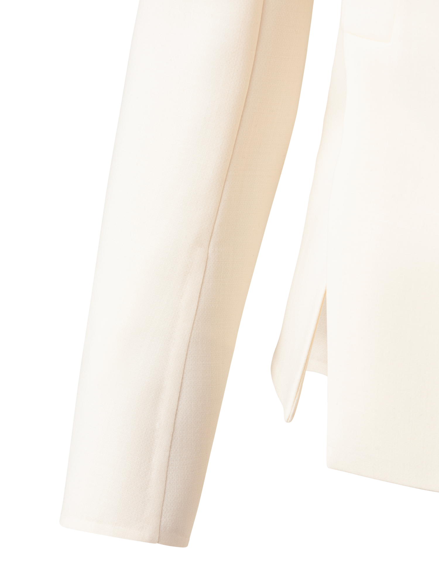 Designer Wool Double-Face Jacket - ecru - white