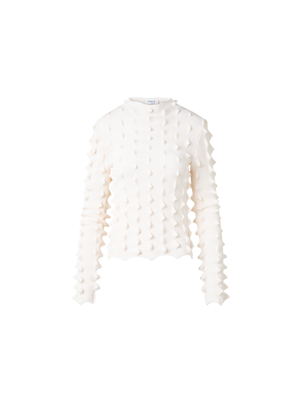 Designer Sweater with 3D Sail Look - neutral - ecru - white