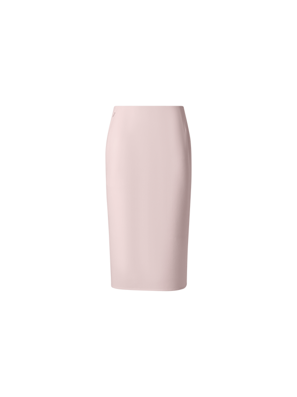 Designer Pencil Skirt in Wool Crêpe Double-Face - pastel - pink