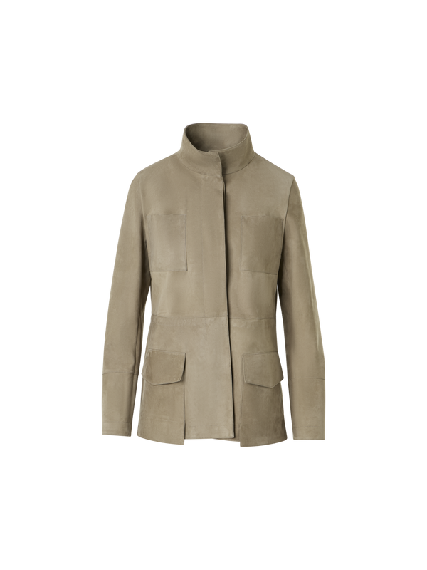 Designer Chianti Safari Jacket in Suede - neutral - brown