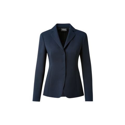 Blazer aus Woll-Doubleface mit Leder-Kragen