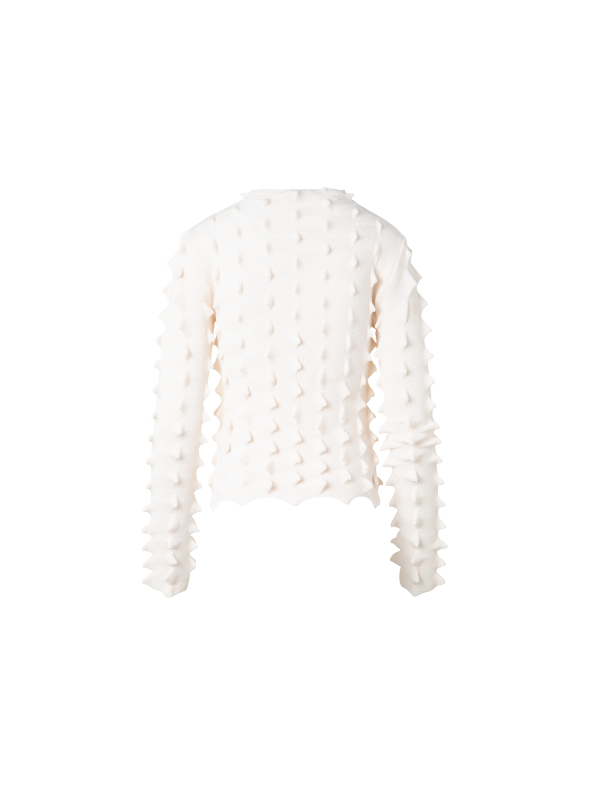 Designer Sweater with 3D Sail Look - neutral - ecru - white
