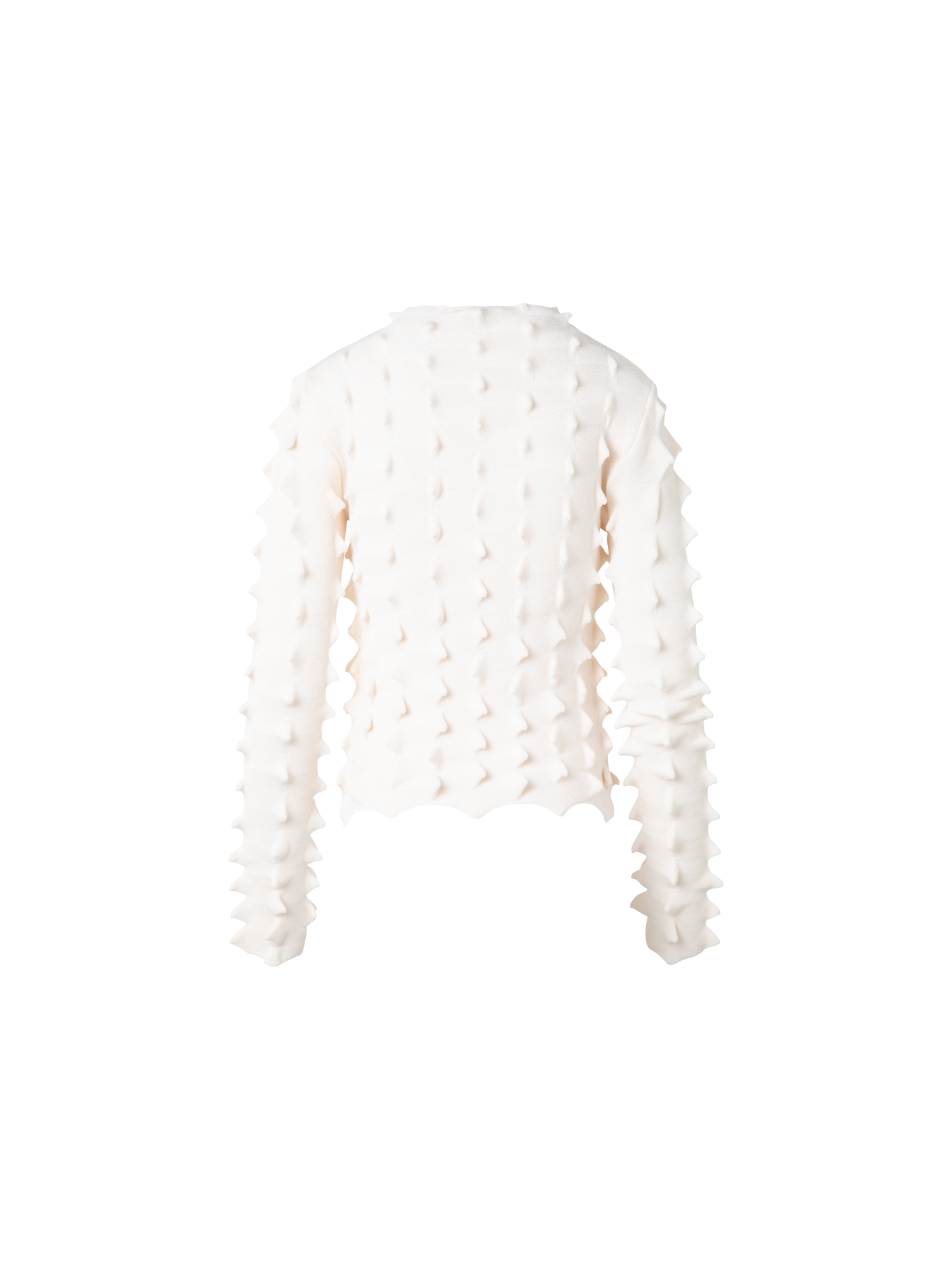 Designer Sweater with 3D Sail Look - neutral - ecru - white