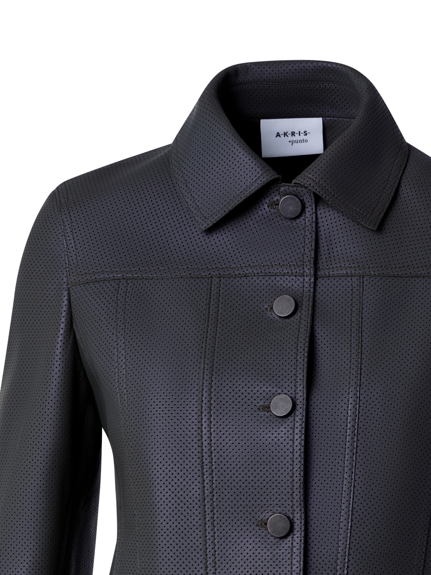Designer Short Nappa Leather Jacket - black