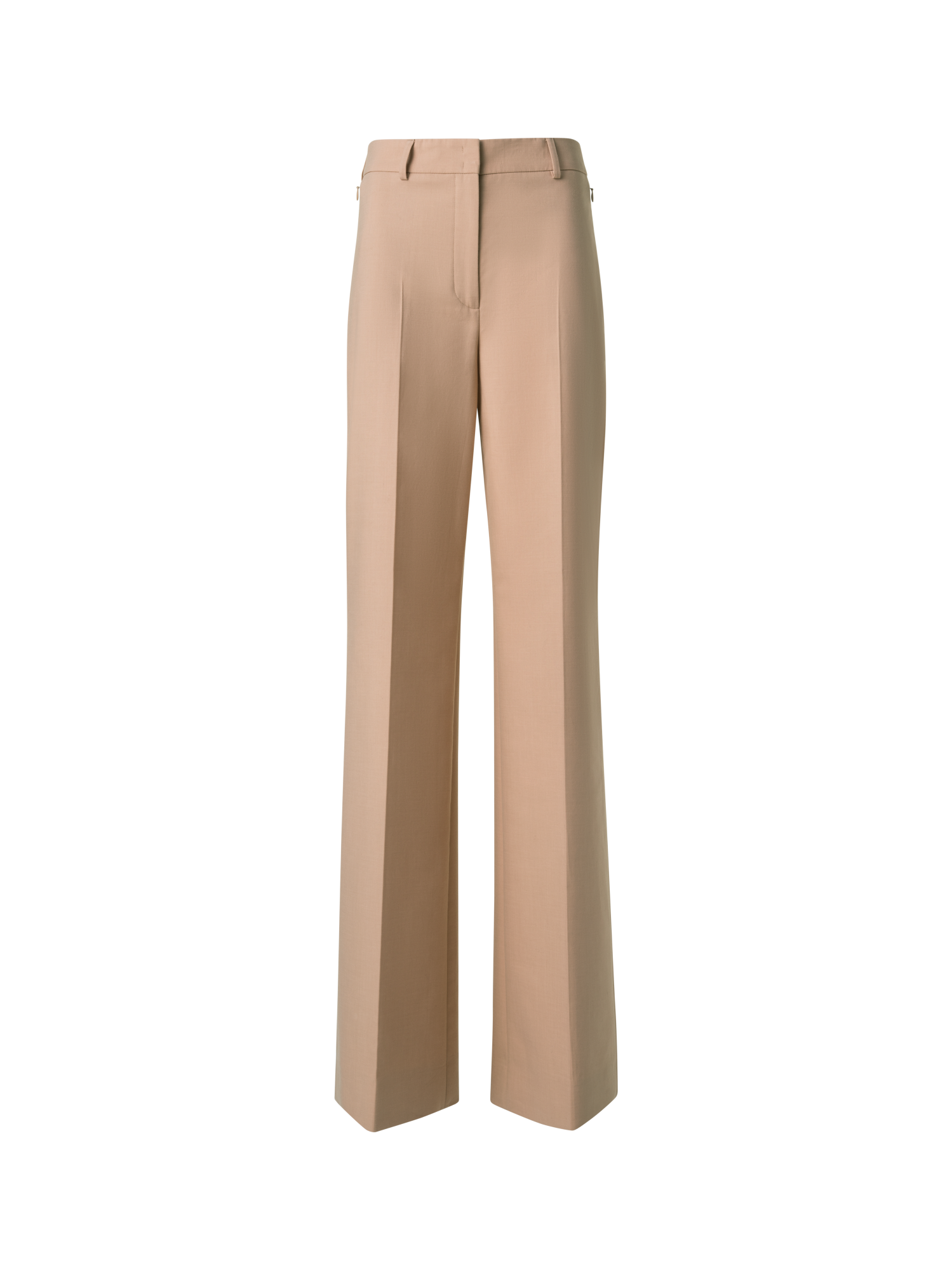 Designer Wide Cotton Double-Face Pants - neutral - beige