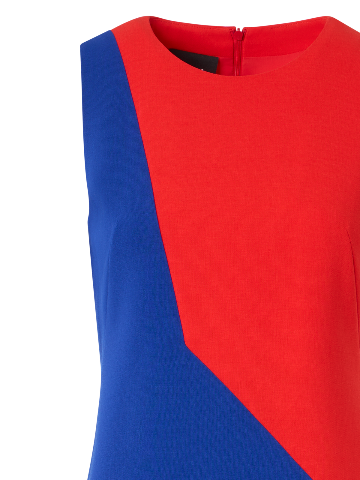 Designer Midi Sheath Dress with Polygon Patchwork - multicolor