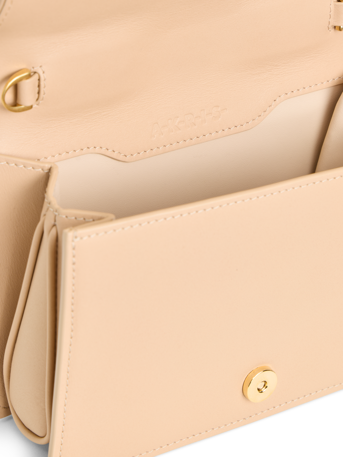 Designer Alice Mini Top Handle Bag - beige