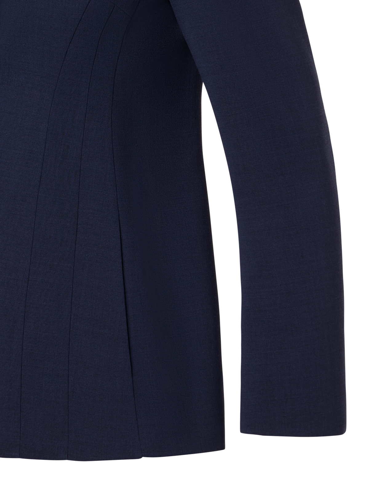 Designer Wool Bi-Stretch Double-Face Tailored Jacket - navy