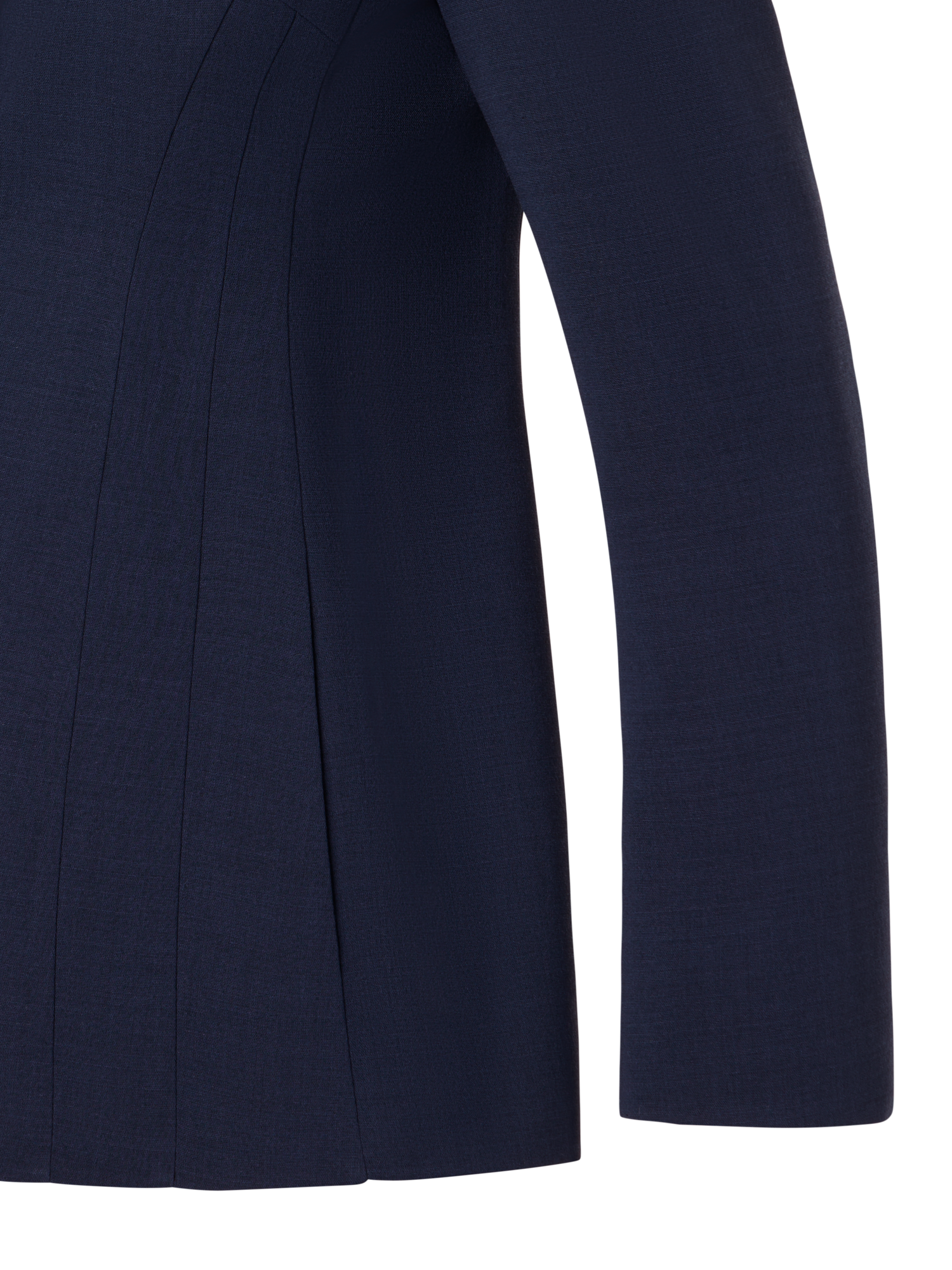 Designer Wool Bi-Stretch Double-Face Tailored Jacket - navy