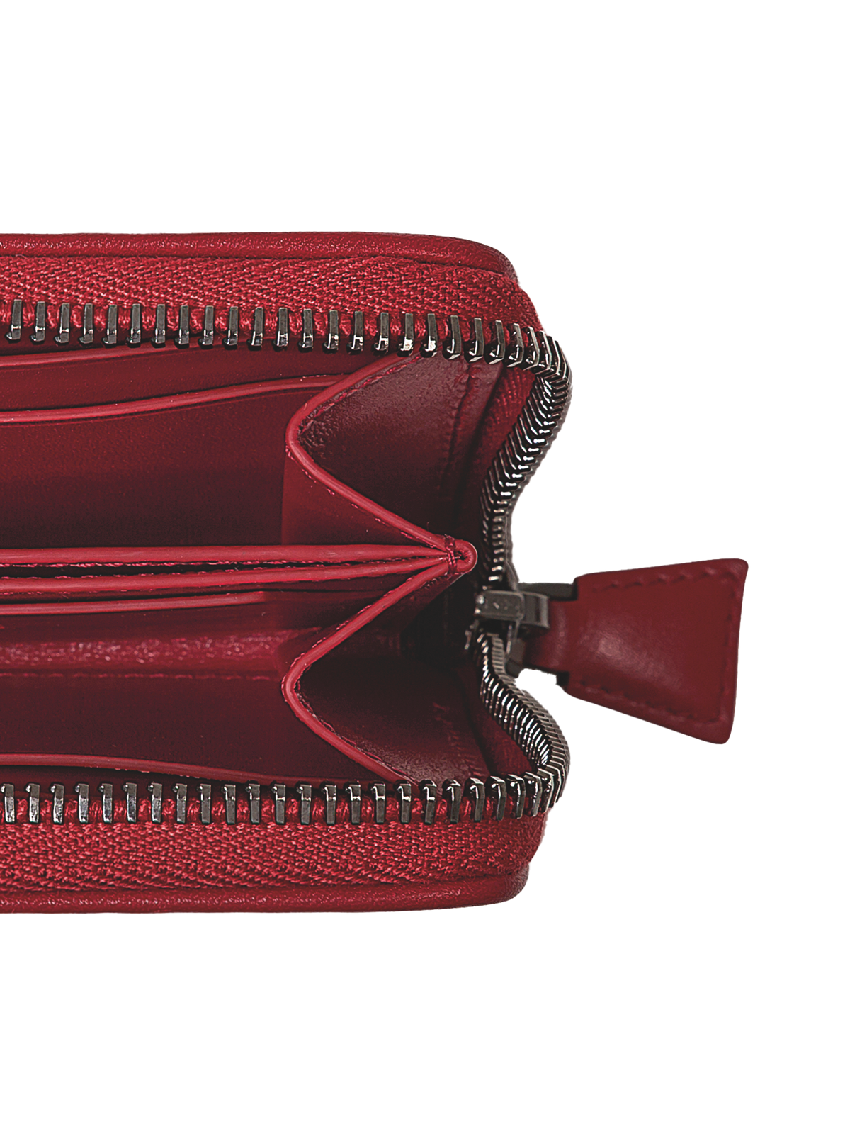 Designer Small Zip Wallet - wine - red
