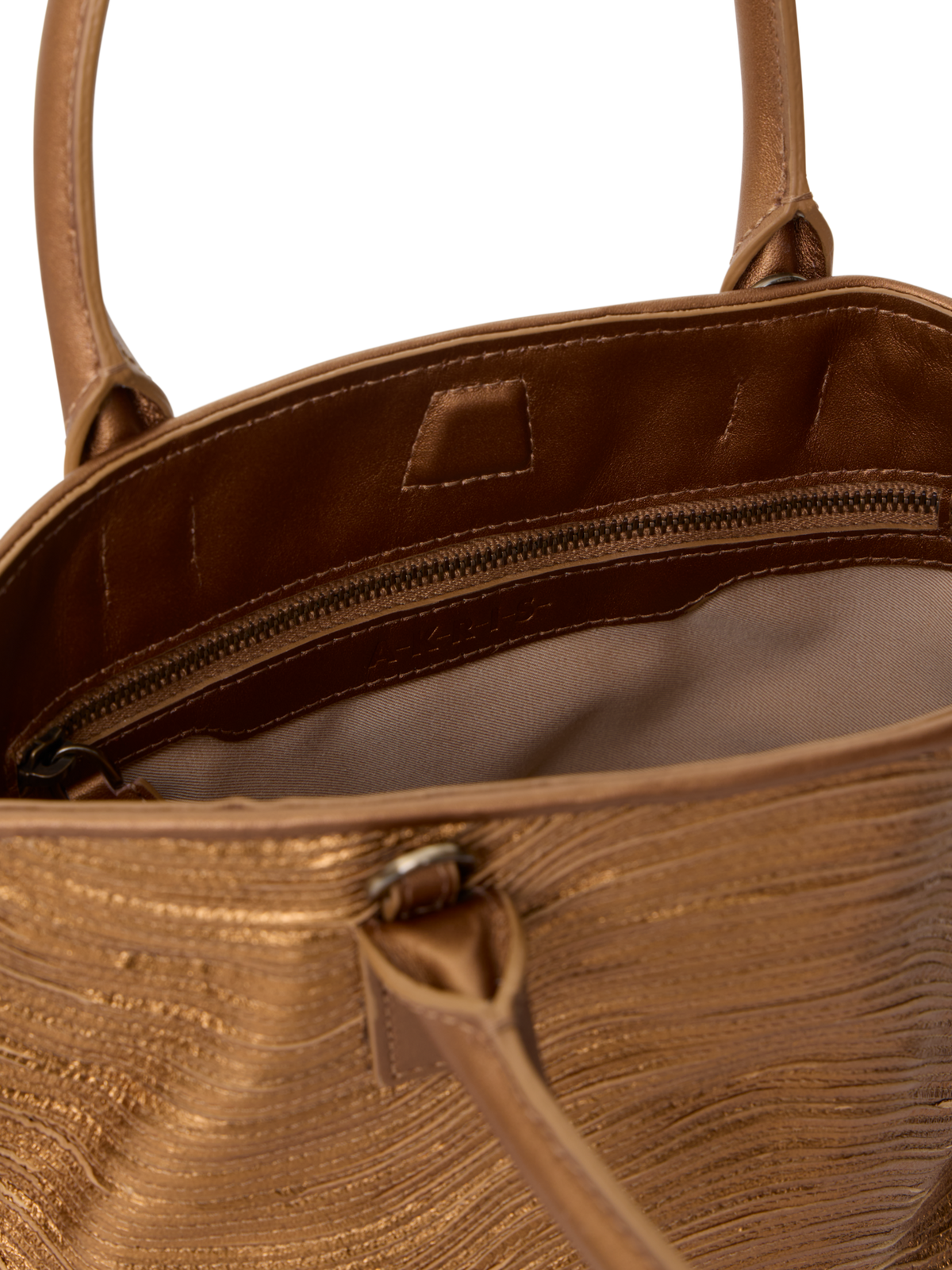 Designer Ai Little Top Handle Tote - gold