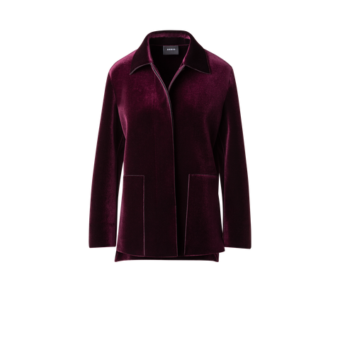 Oversized Neoprene Velvet Jacket