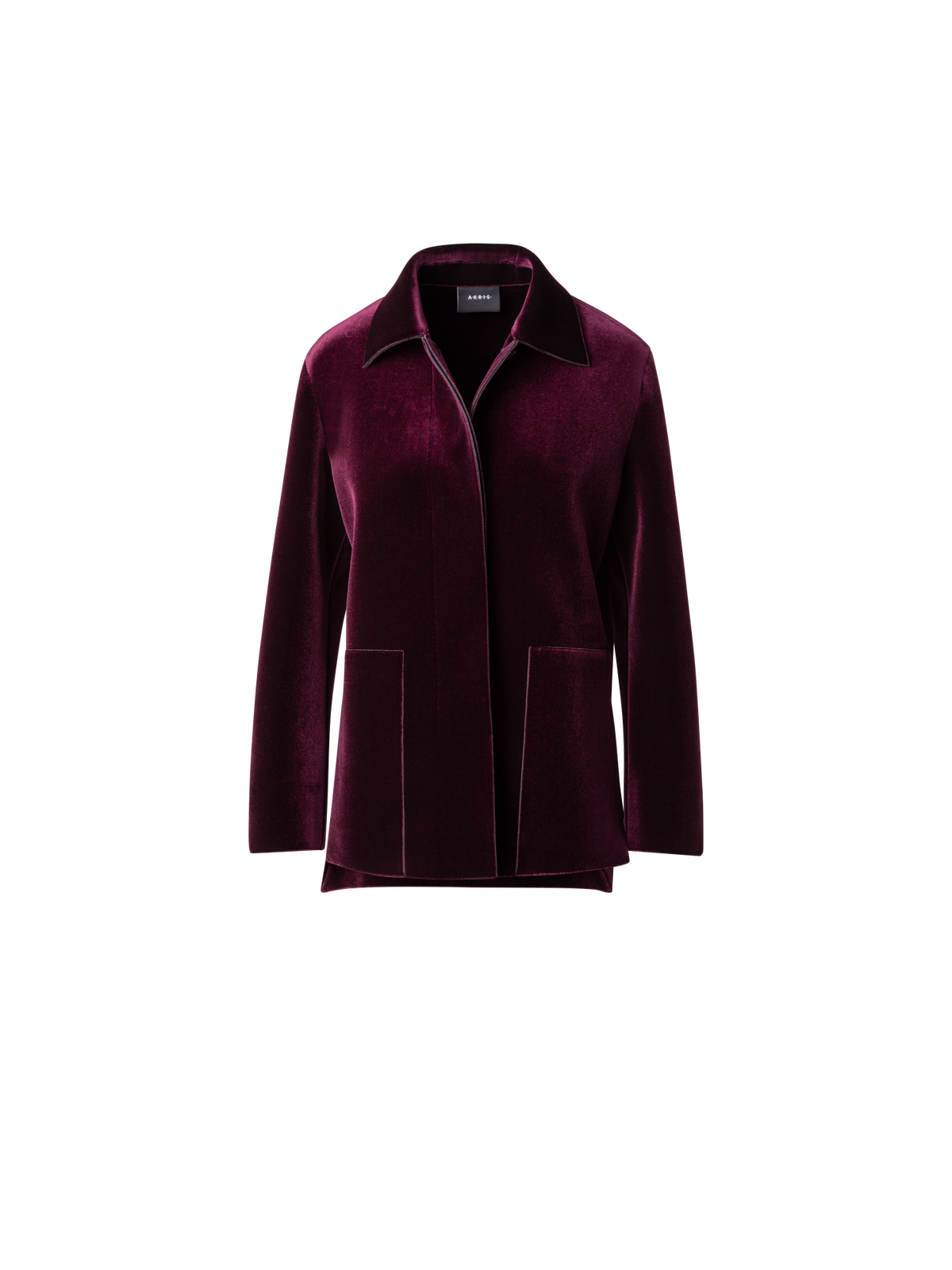 Designer Oversized Neoprene Velvet Jacket - pink