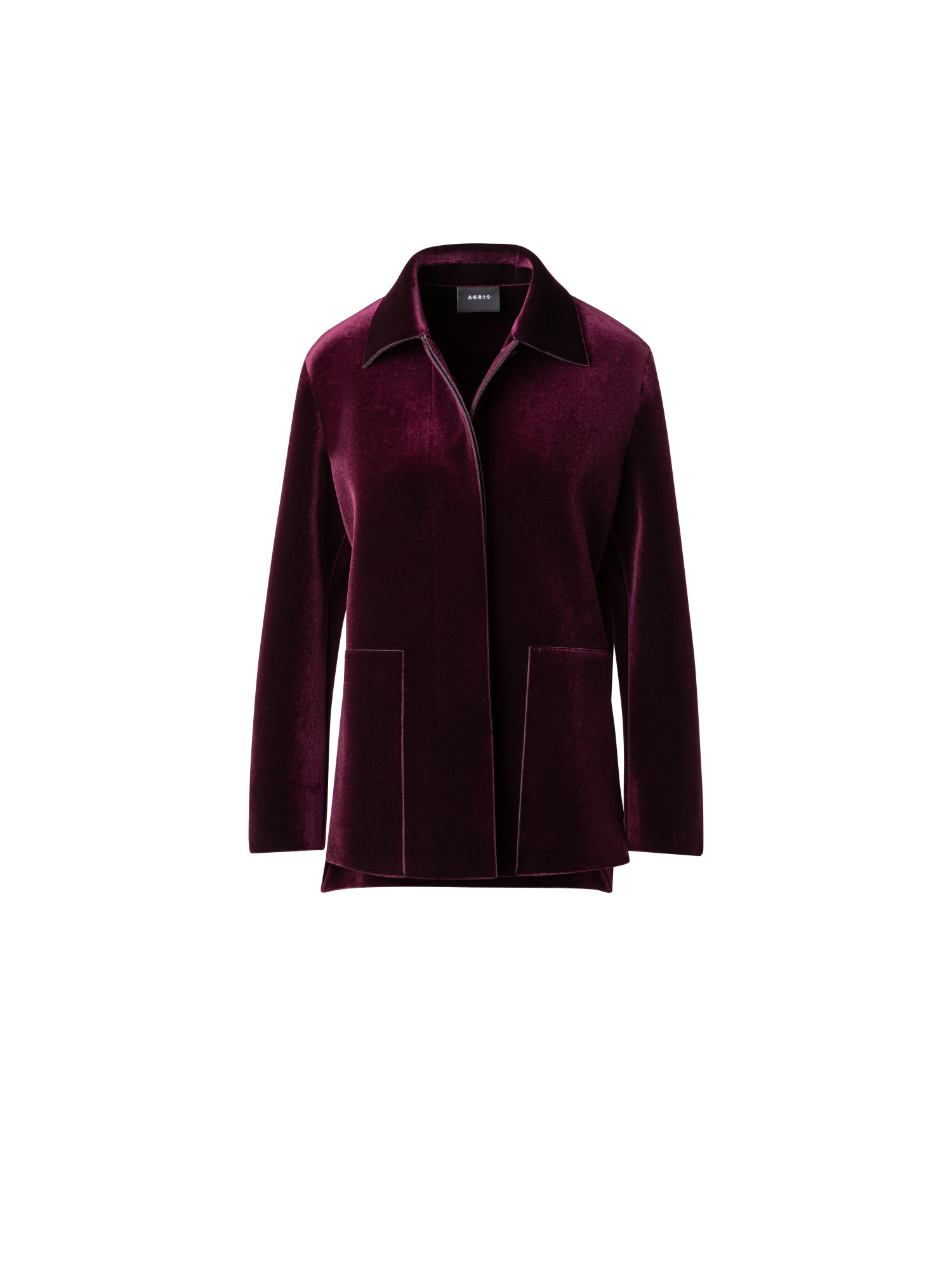 Designer Oversized Neoprene Velvet Jacket - pink