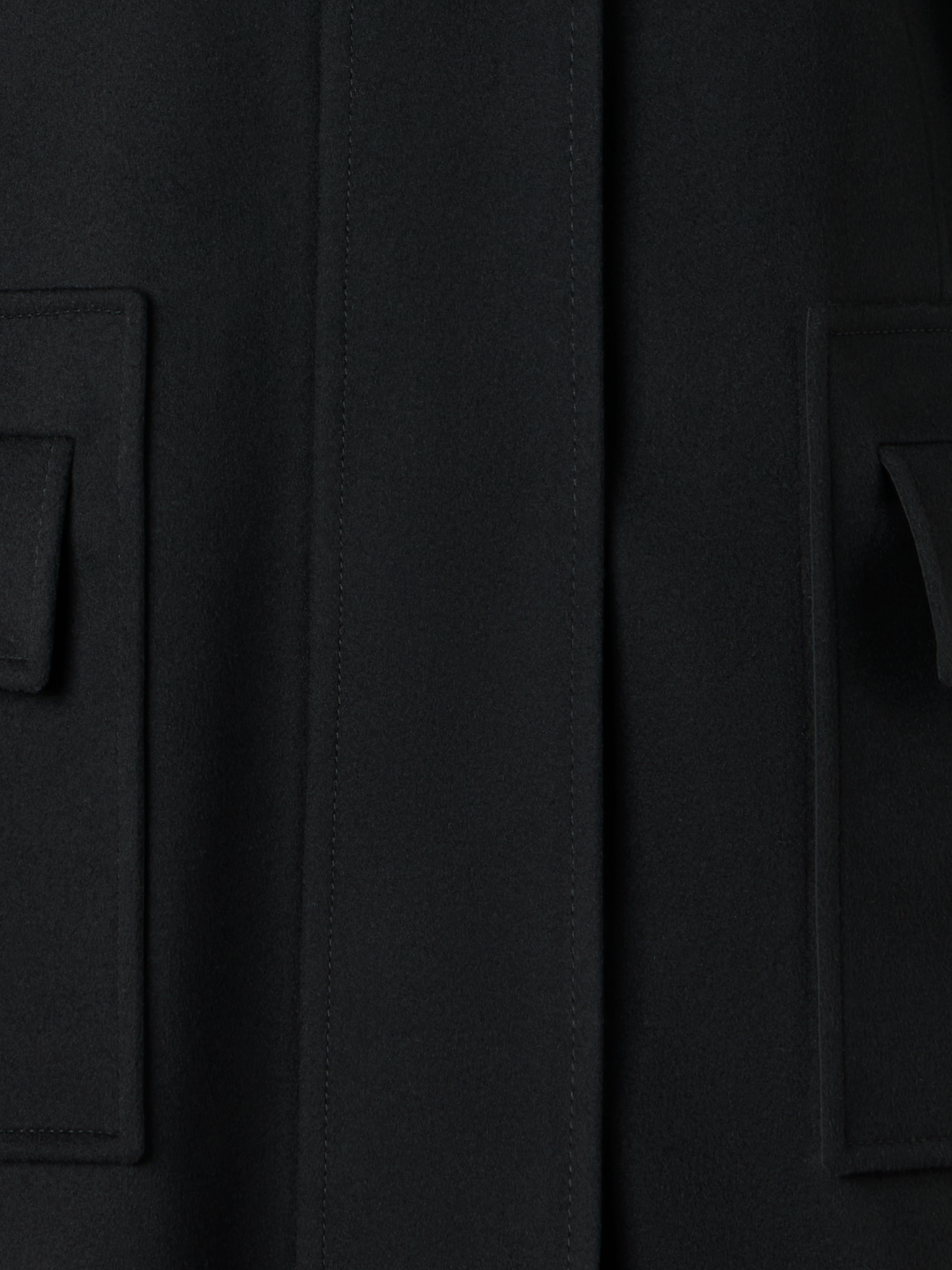 Designer Reversible Wool and Shell Coat - black