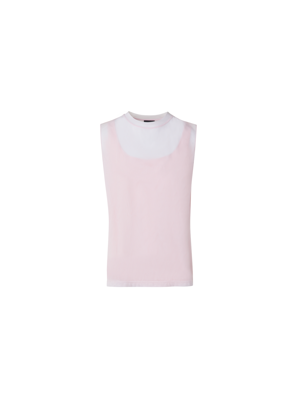 Designer Sheer Double-Layer Top - pastel - pink