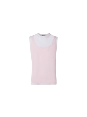 Designer Sheer Double-Layer Top - pastel - pink