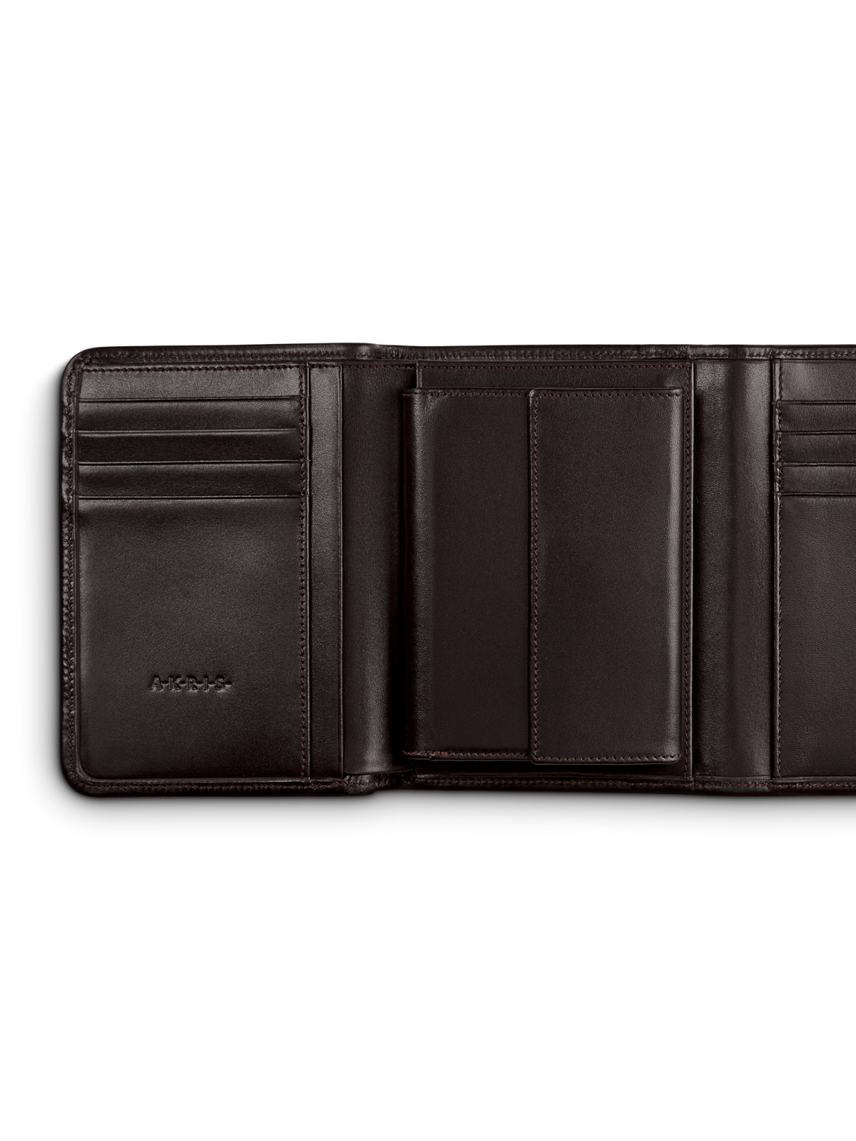 Designer Tri-Fold Wallet in Horsehair Fabric - brown