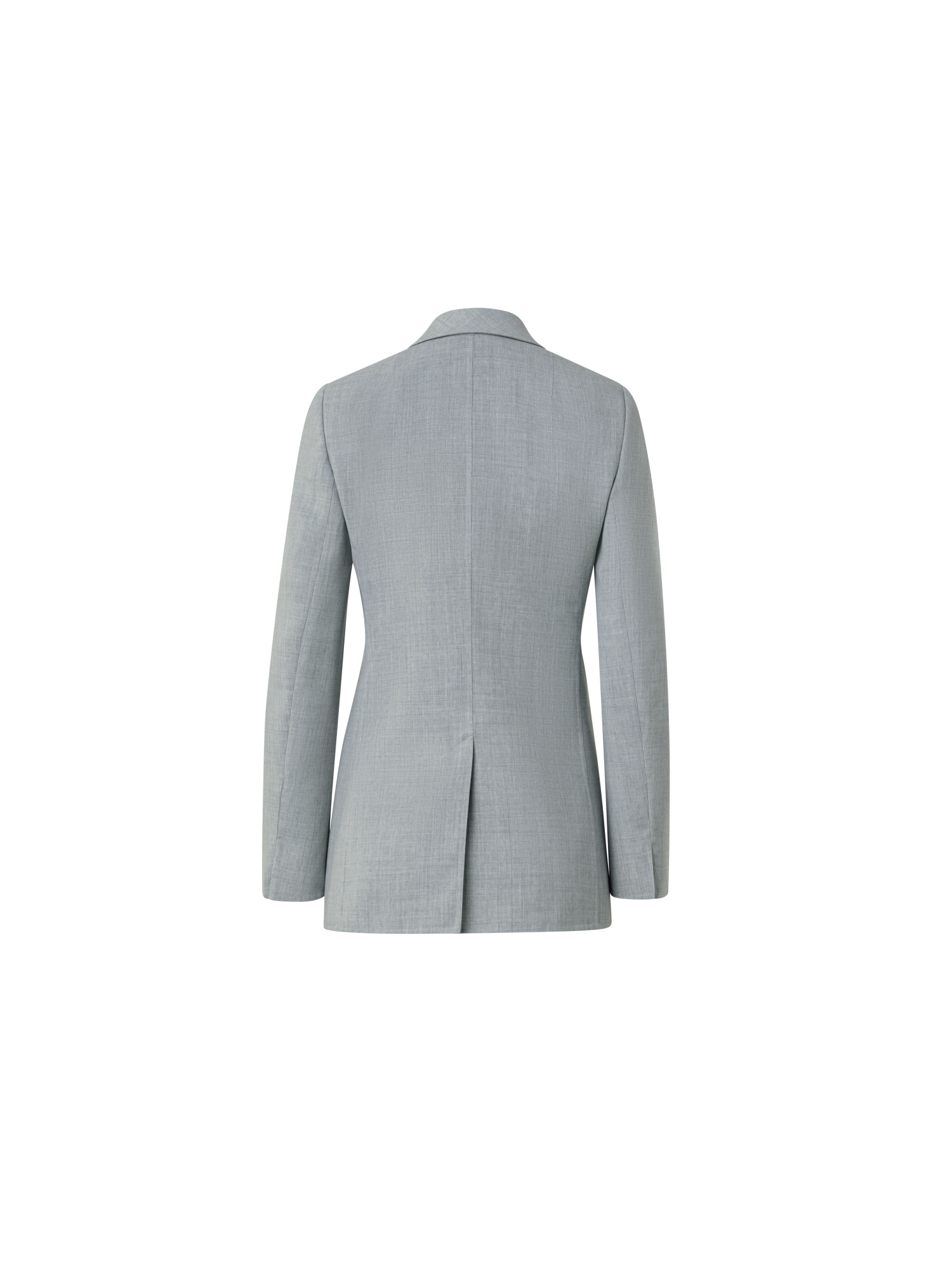 Designer Wool Double-Face Blazer with Elongated Lapel - grey