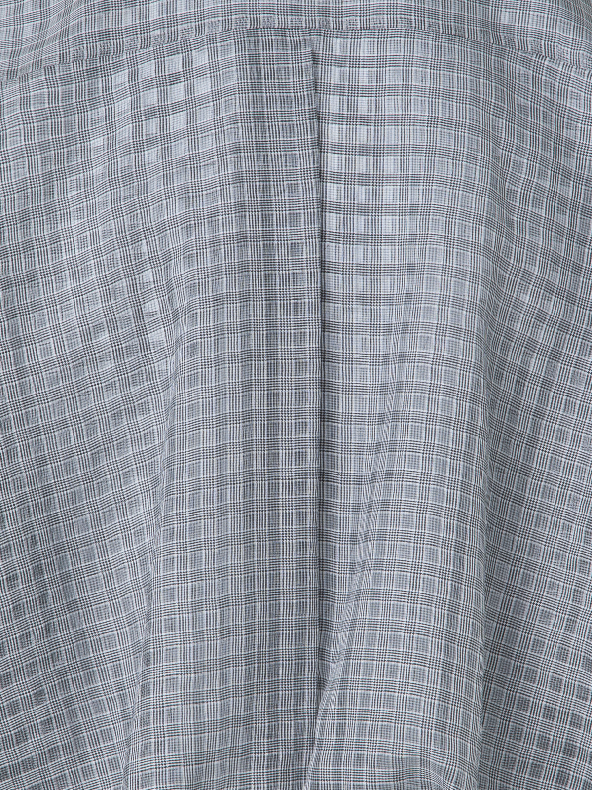 Designer Sheer Cropped Blouse with Pleated Waist - black - neutral - grey - multicolor