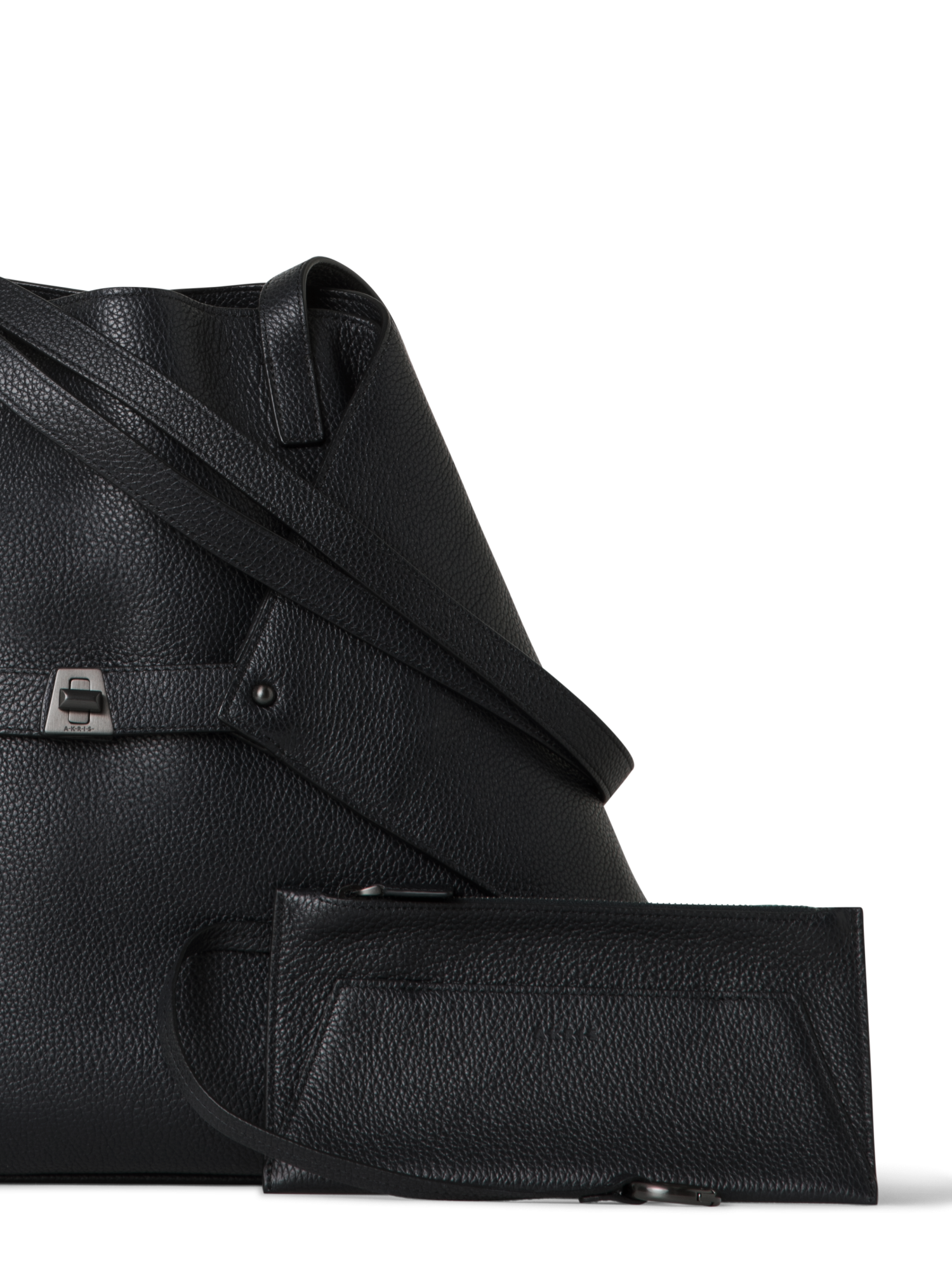 Designer Ai Medium Shoulder Tote - neutral - black