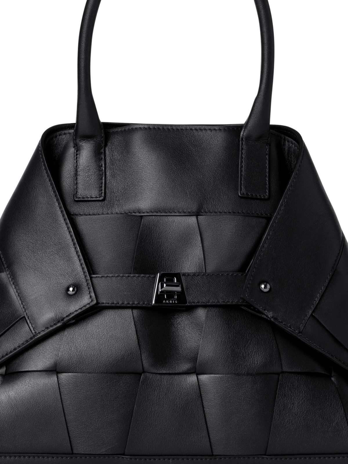 Designer Ai Small Top Handle Tote - black