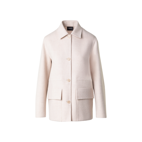 Oversize Jacke aus Kaschmir-Doubleface