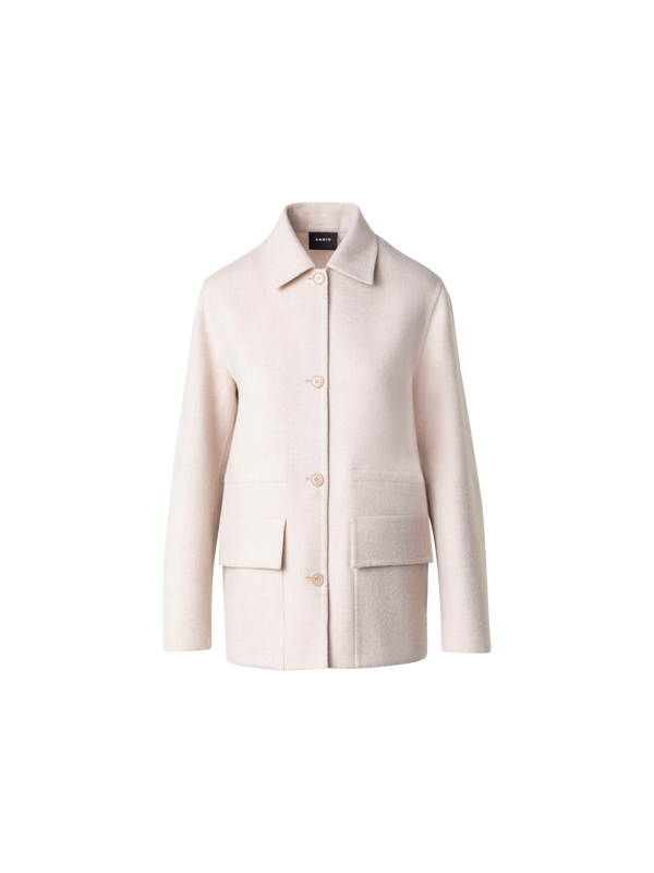 Designer Oversize Shirt Jacket in Cashmere Double-Face - neutral - pastel - beige