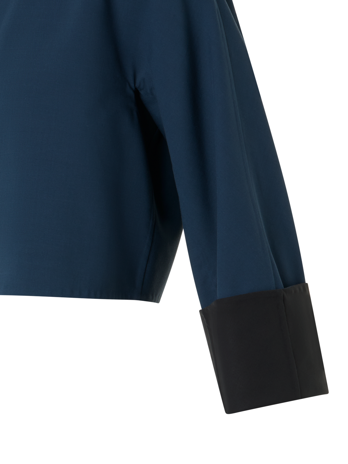 Designer Cropped Jacket in Cotton Double-Face - black - neutral - navy - blue