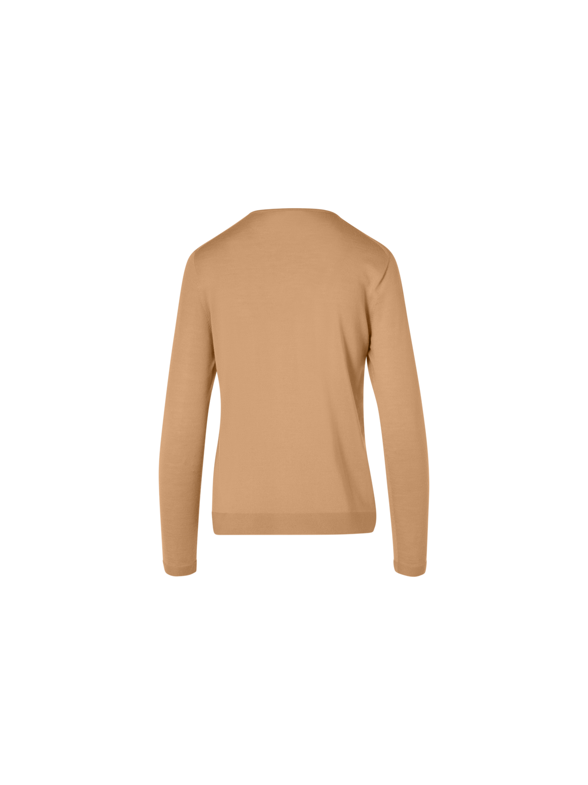 Designer Long-Sleeve Cashmere-Silk Knit Sweater - brown