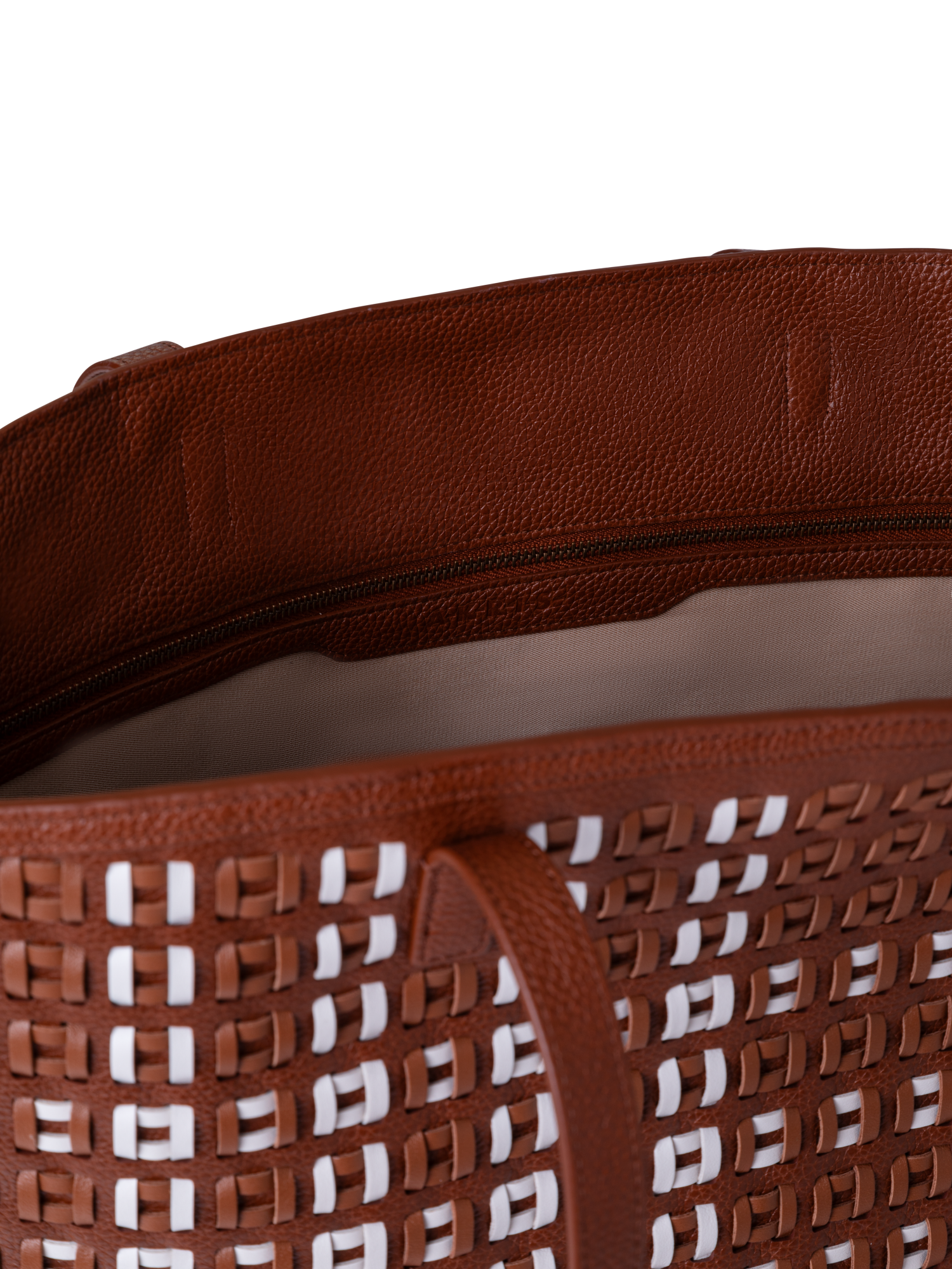 Designer Ai Medium Shoulder Tote - brown - multicolor