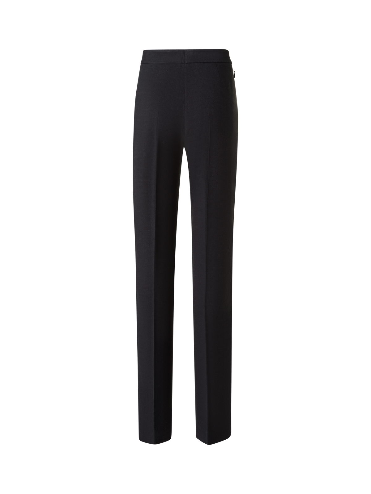 Designer Straight Linen Pants - neutral - black