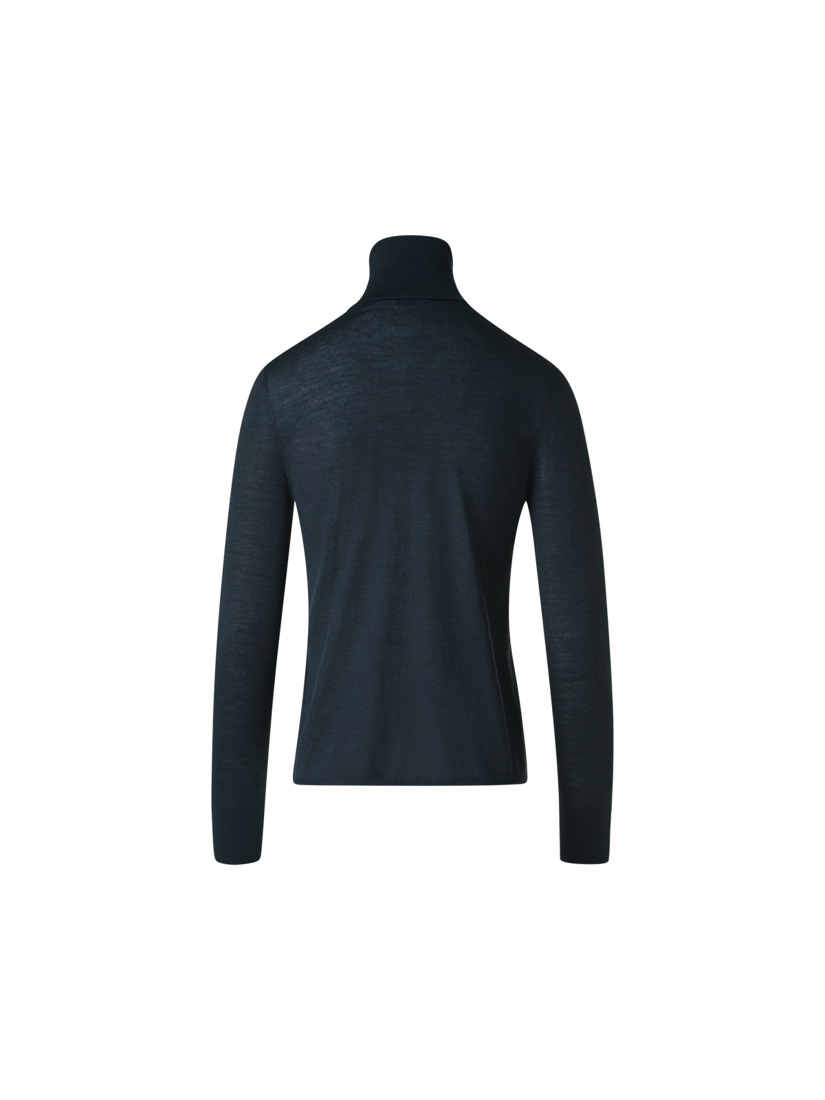 Designer Cashmere Silk Mock Neck Sweater with Rib Cuff - black - neutral