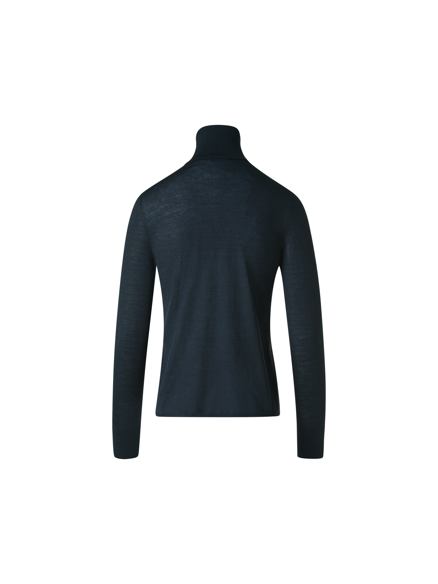 Designer Cashmere Silk Mock Neck Sweater with Rib Cuff - black - neutral