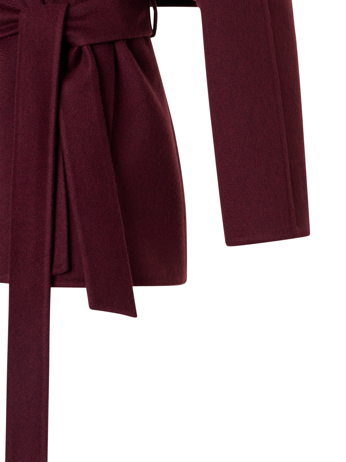 Designer Short Cashmere Duo Coat with Detachable Bolero - red