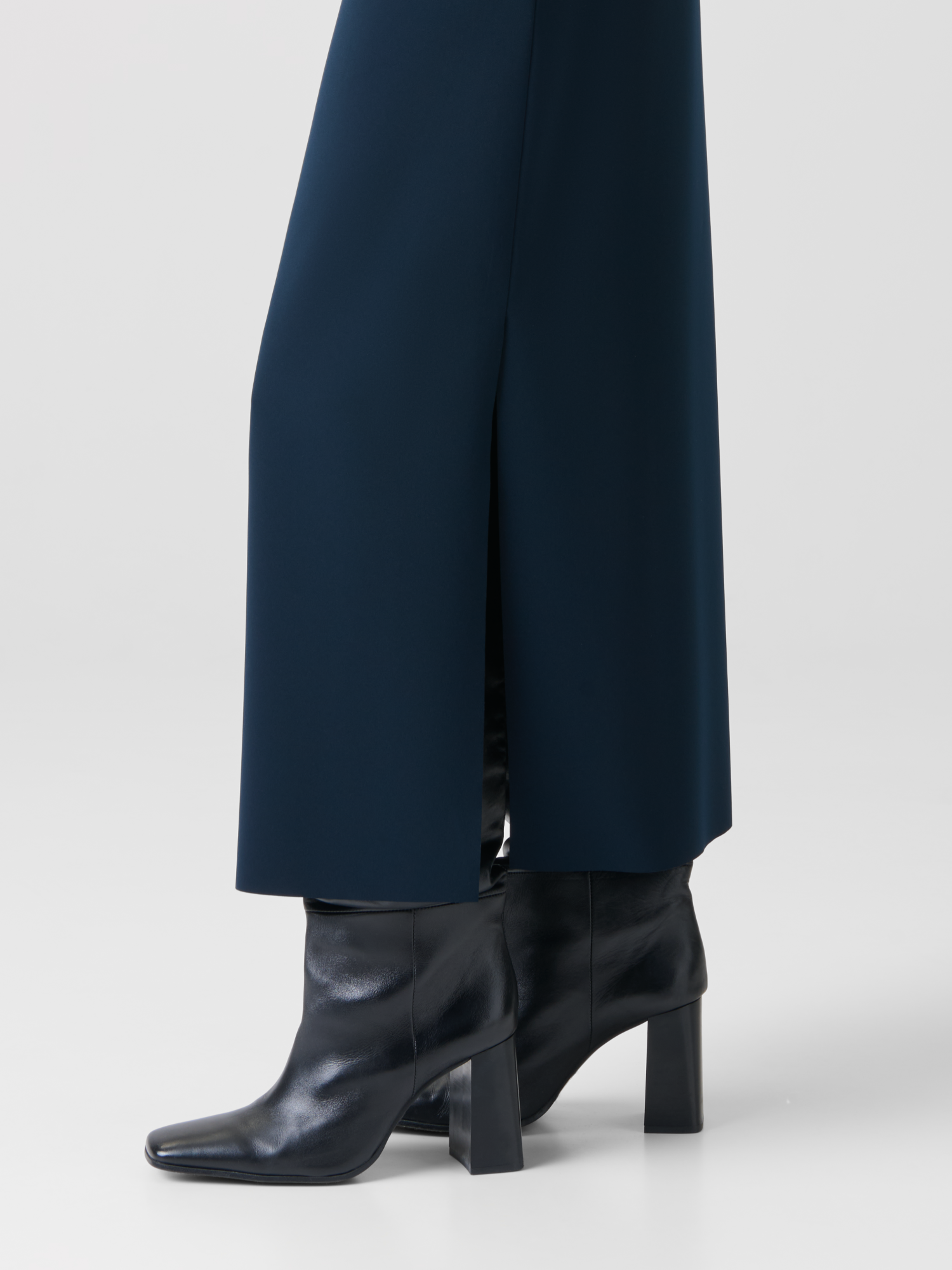 Designer Maxi Skirt in Signature Laser Cut - neutral - navy - blue 