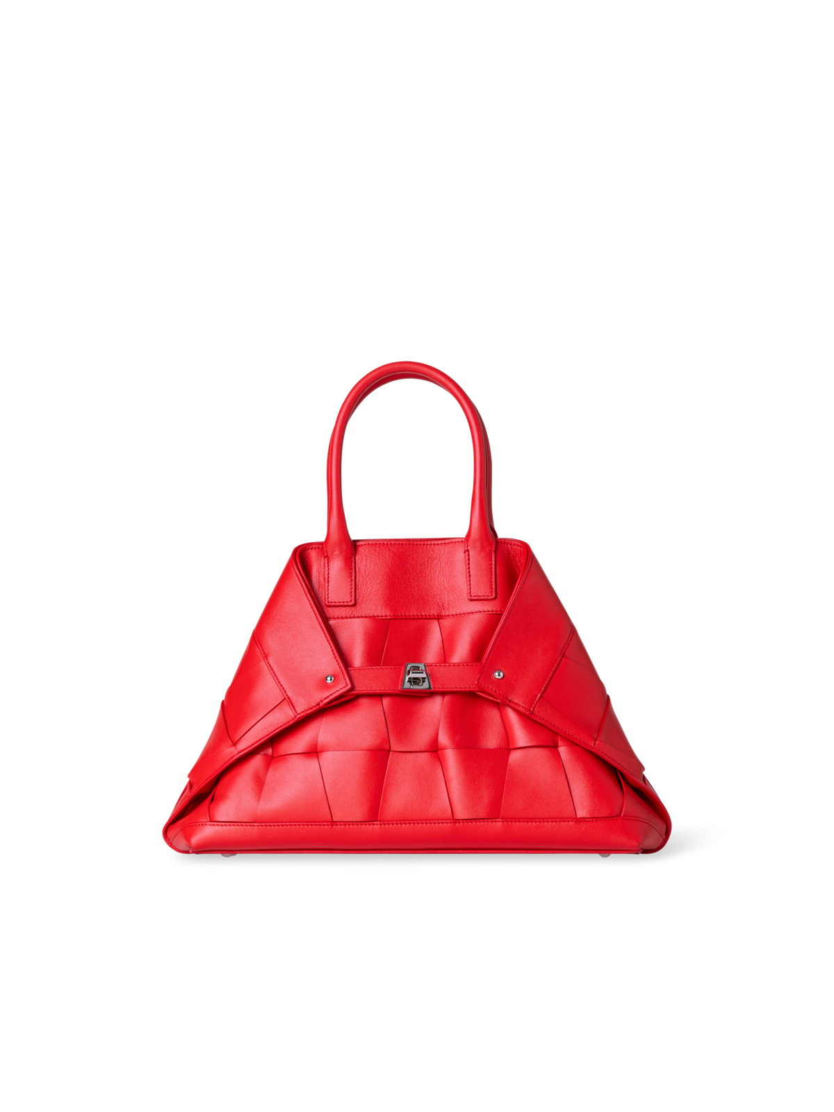 Designer Ai Small Top Handle Tote - red