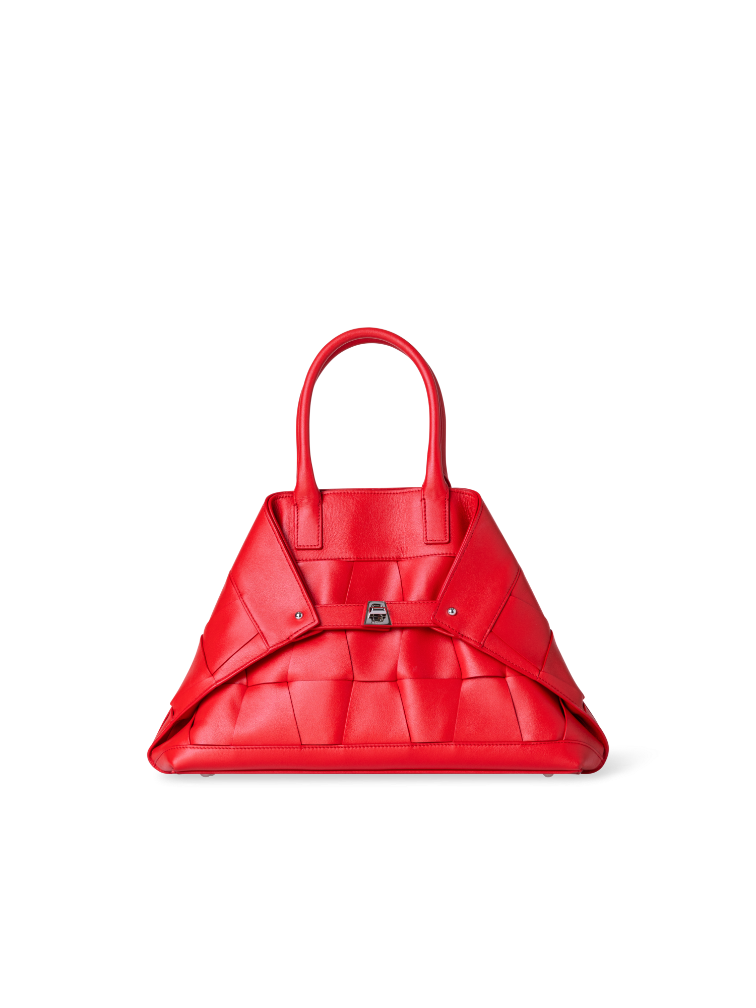 Designer Ai Small Top Handle Tote - red
