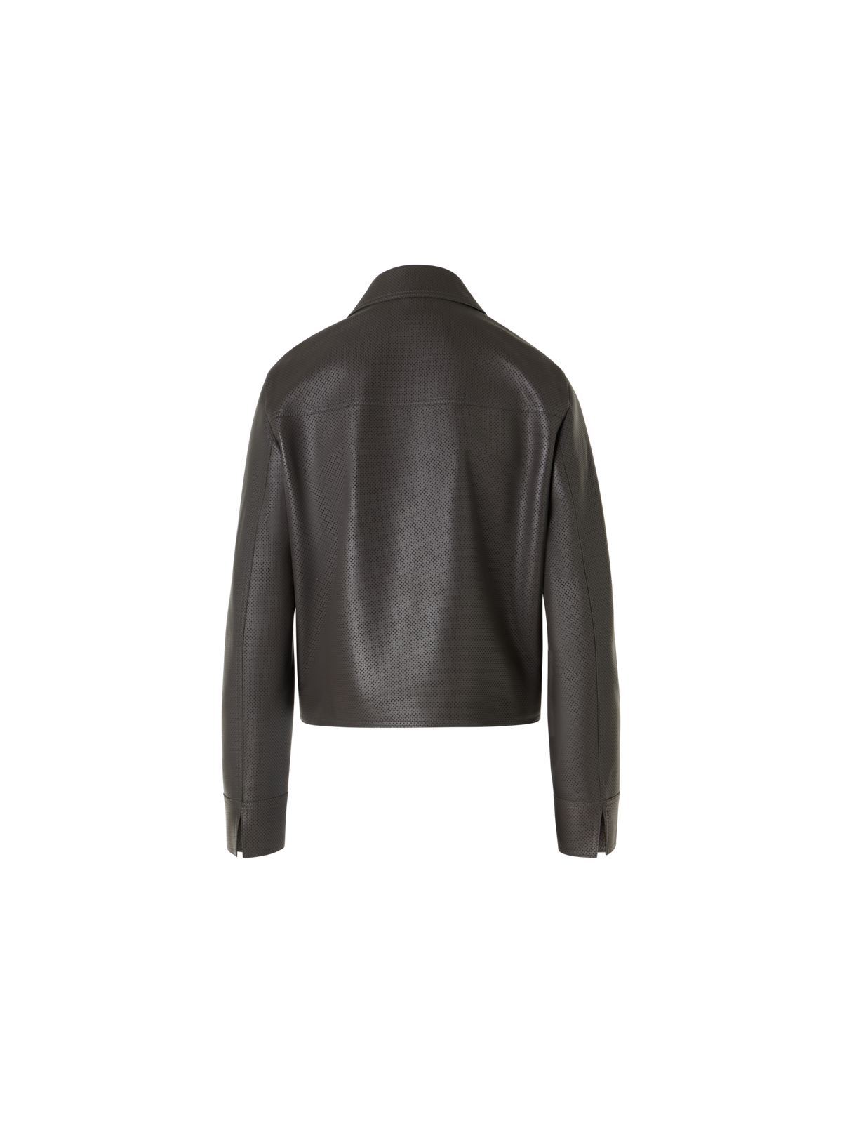 Designer Long-Sleeve Signature Pin Dot Lamb Nappa Leather Motorbike Jacket - green