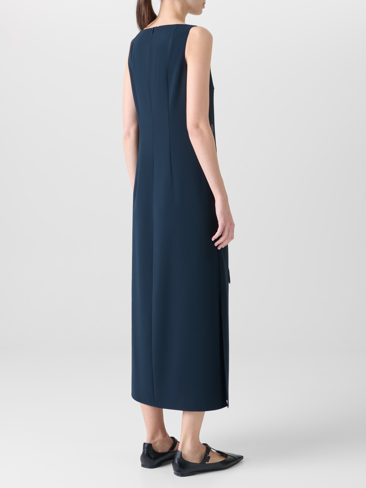 Designer Heavy Laser Cut Tunic Dress with Dropping Dots - neutral - navy - blue #editorial