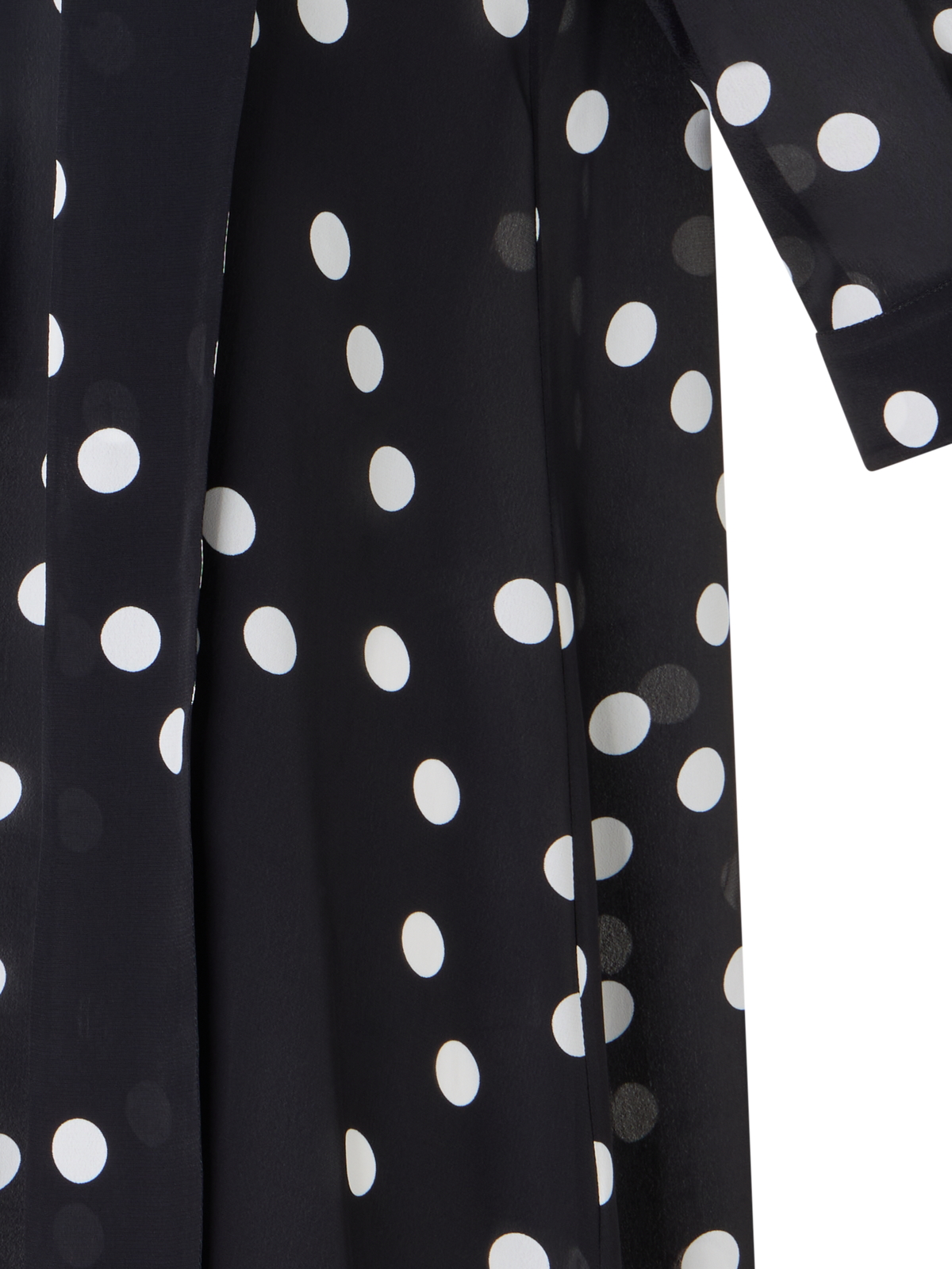 Designer Viscose-Silk Crêpe Blouse - black