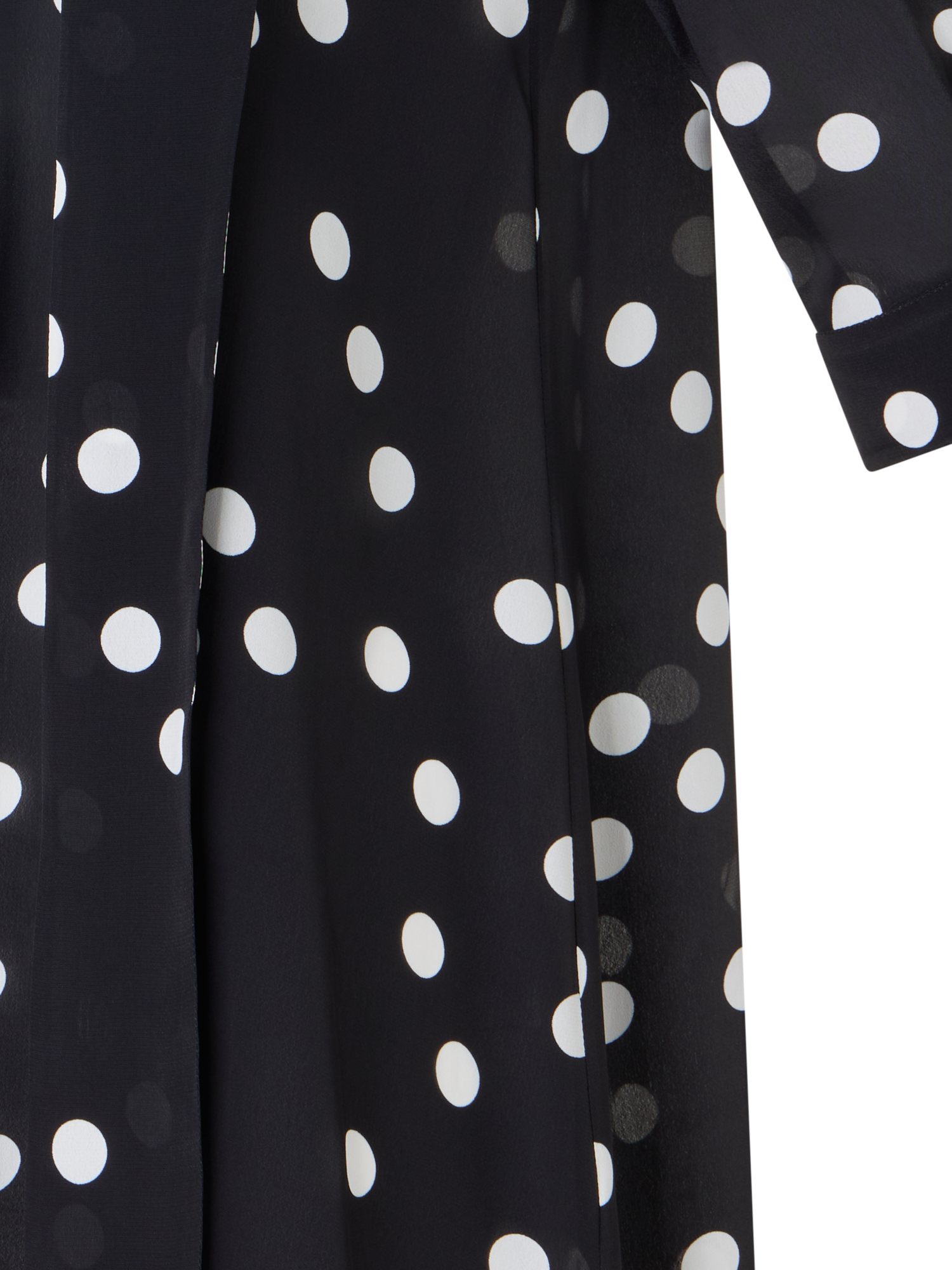 Designer Viscose-Silk Crêpe Blouse - black