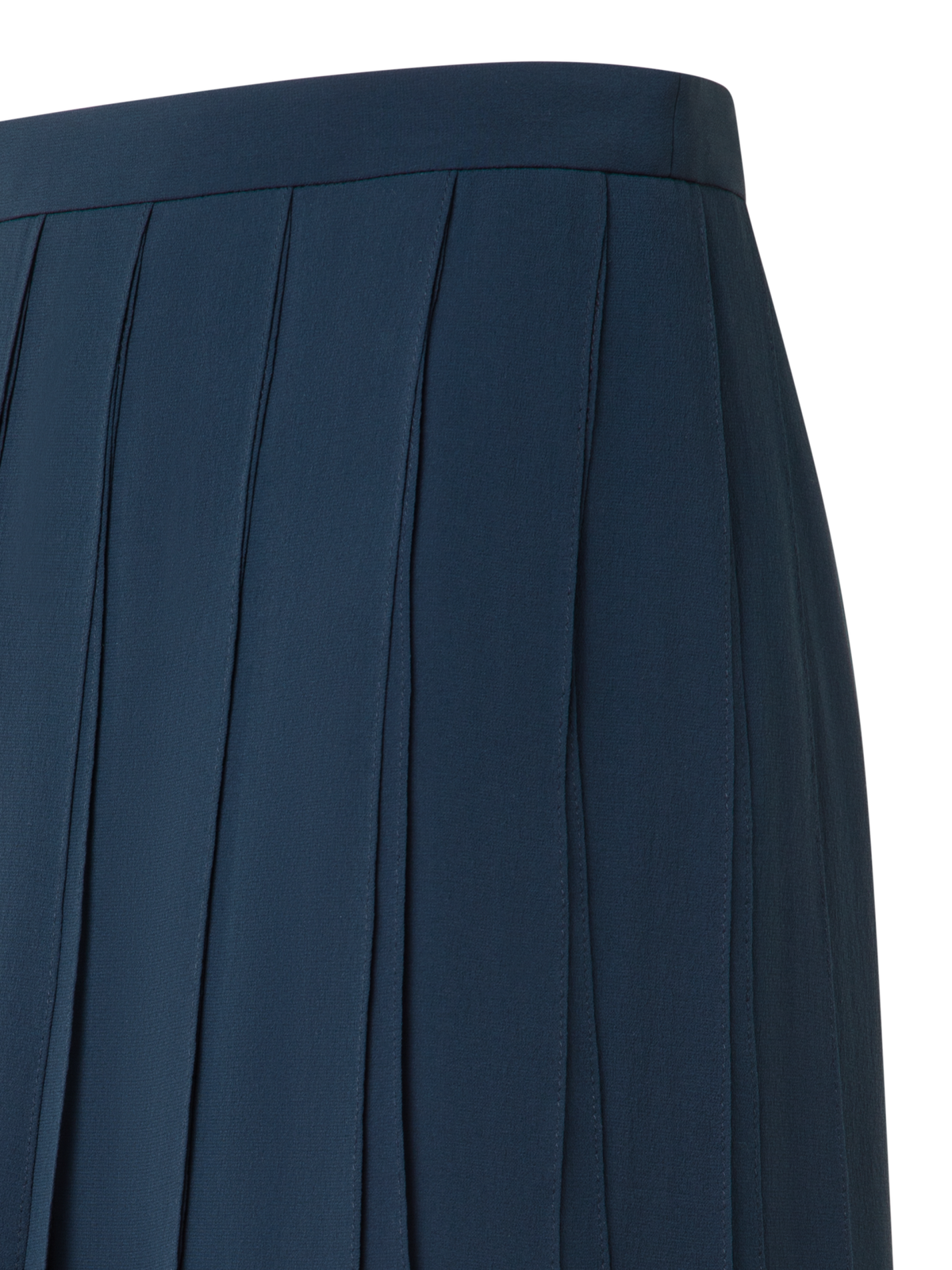 Designer Midi Silk Skirt with Flowing Ribbons - neutral - navy - blue