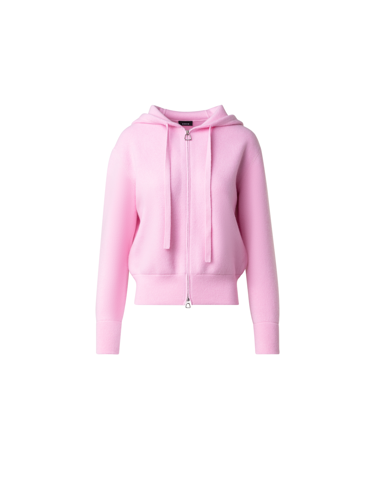 Designer Cropped Cashmere Hoodie Sweater - pink