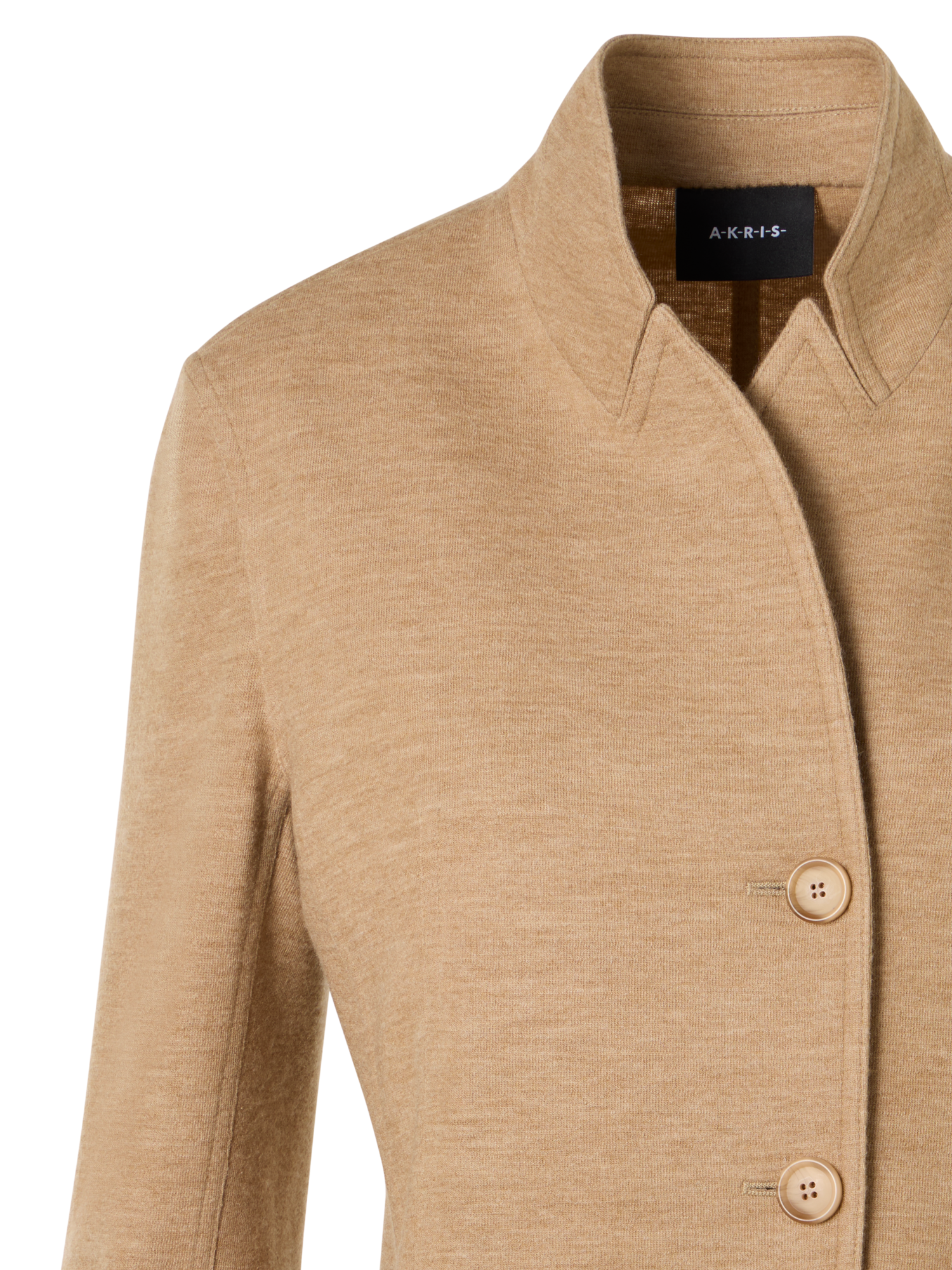 Designer Lima Short Jacket in Cashmere-Jersey - brown