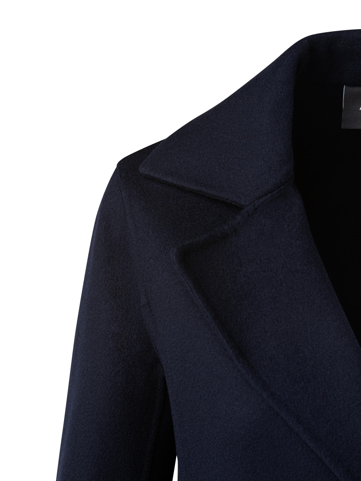 Designer Lightweight Double-Face Cashmere Coat - navy - blue
