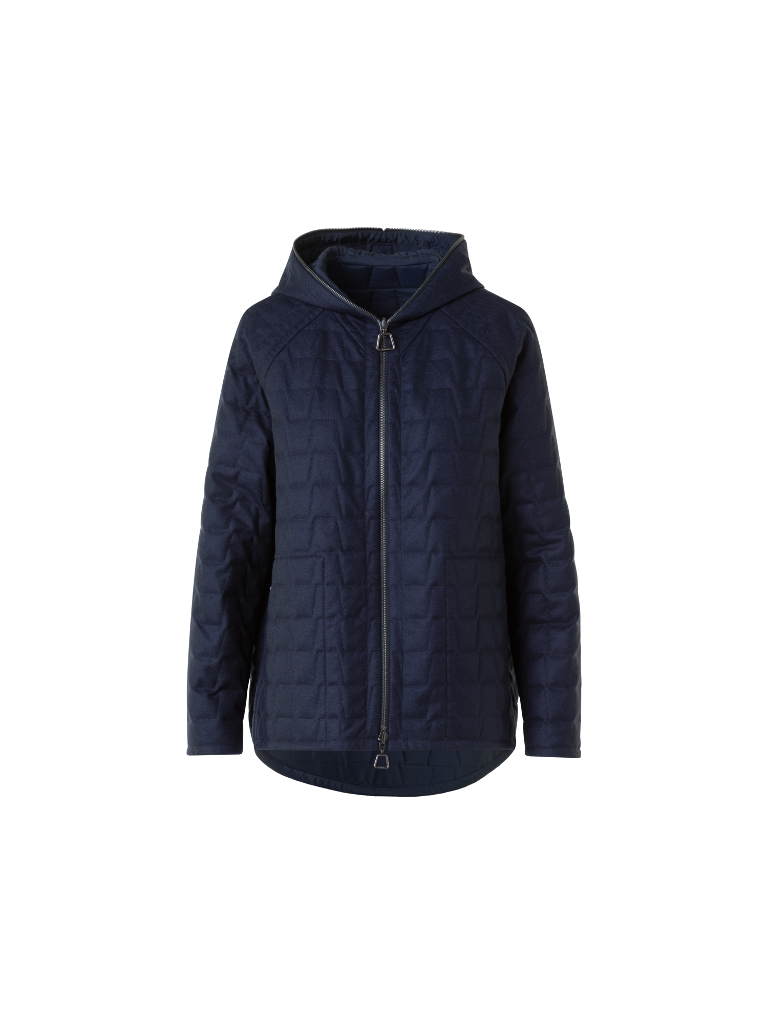 Designer Reversible Quilted Storm-System® Hooded Jacket - neutral - navy - blue
