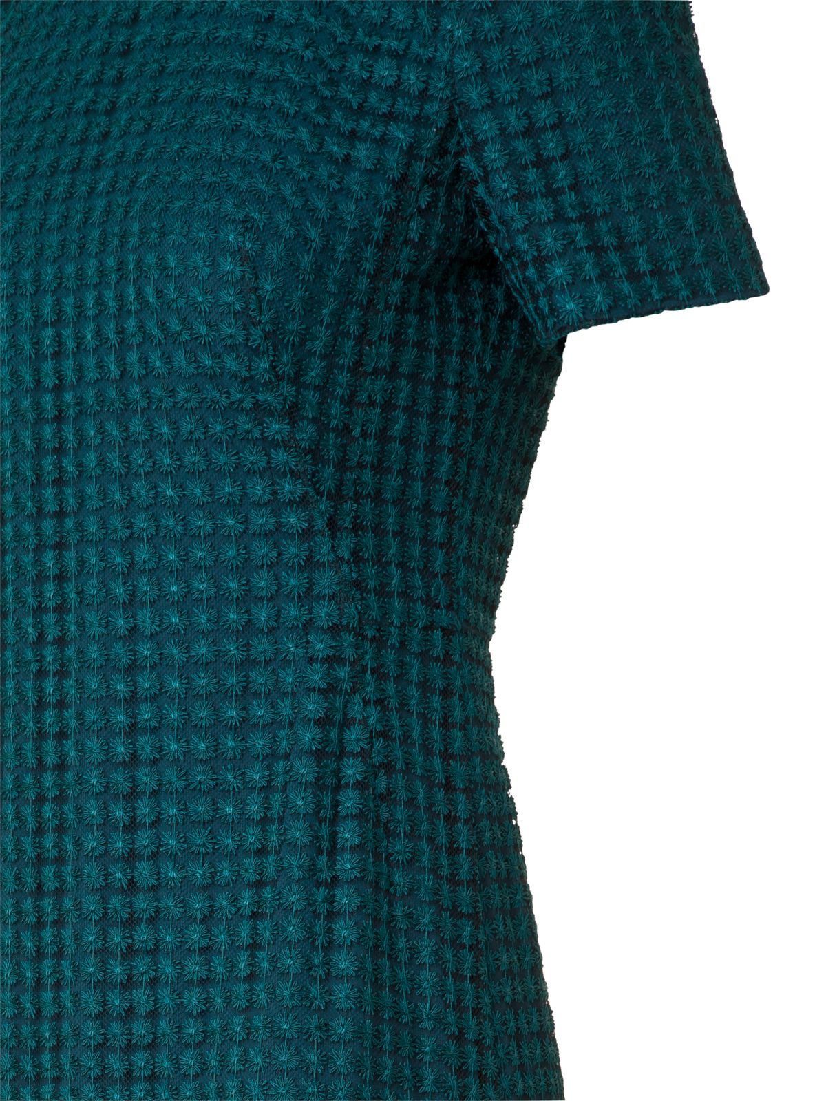 Designer Fitted Evening Gown in Flower Embroidery - green