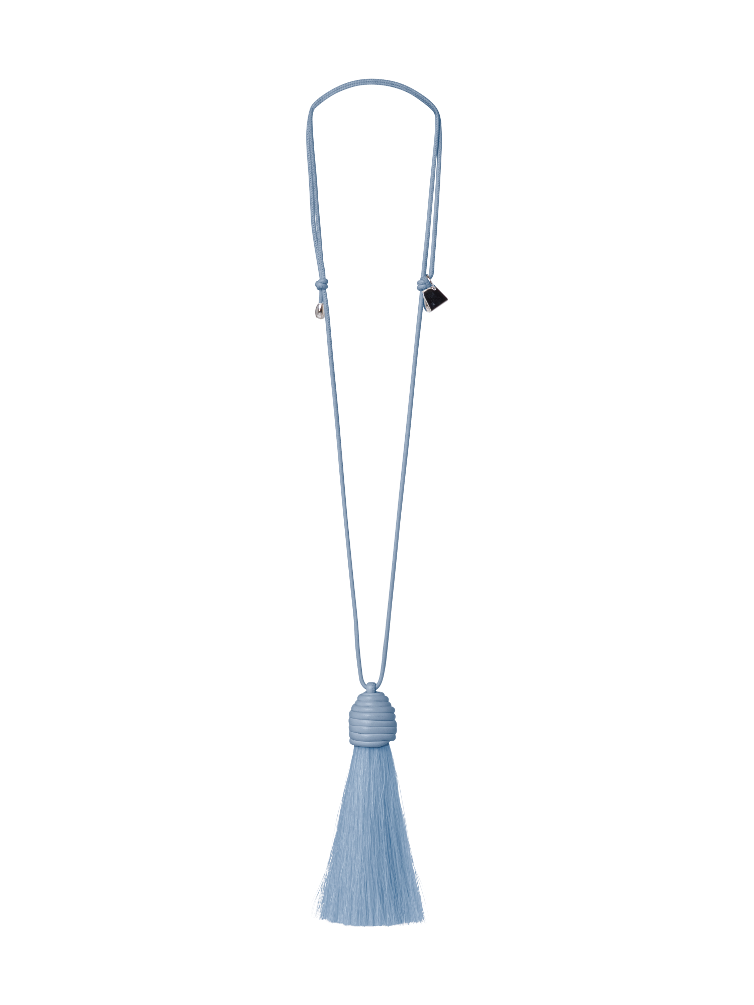 Designer Horsehair Necklace - blue